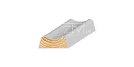 Grenen 18x44x4800 mm platstuk hol gegrond