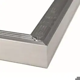 Aluminium Buitenhoek 200x200 mm voor 45x45x9 daktrim geribbeld
