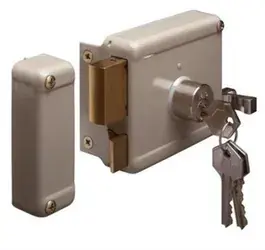 Yale 635 Oplegcilinderslot Doornmaat 60mm links sluitend met vaste cilinder DR2