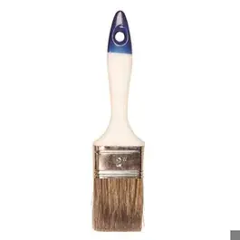 Platte kwast MB 1`` (acryl. lak) kunsstof witte steel