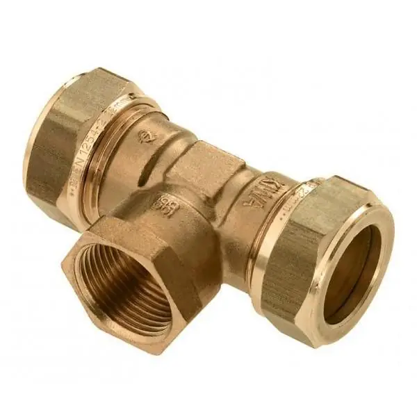 Bonfix Messing T-stuk 12x1/2bix12mm