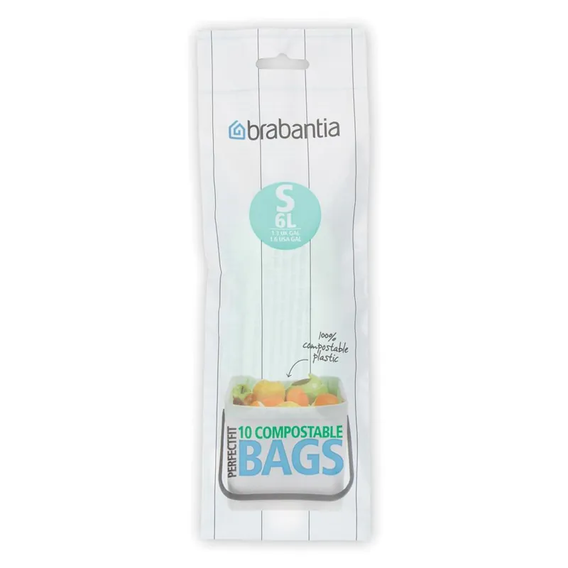 Brabantia PerfectFit afvalzakken Code S 6 ltr. 10 st.