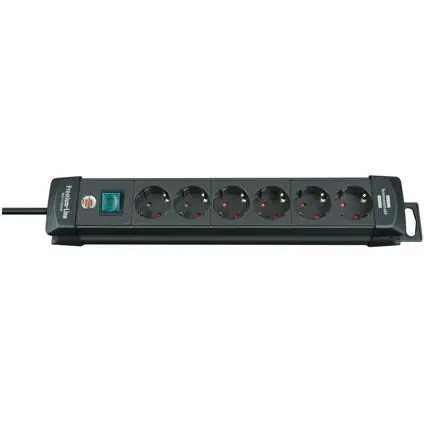 Brennenstuhl Premium-Line stekkerdoos 6-voudig zwart 3 mtr.