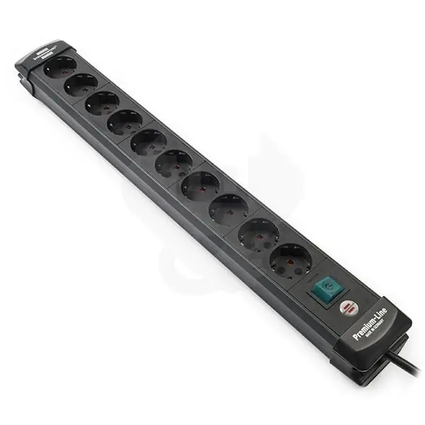 Brennenstuhl Premium-Line stekkerdoos 10-voudig zwart 3 mtr.