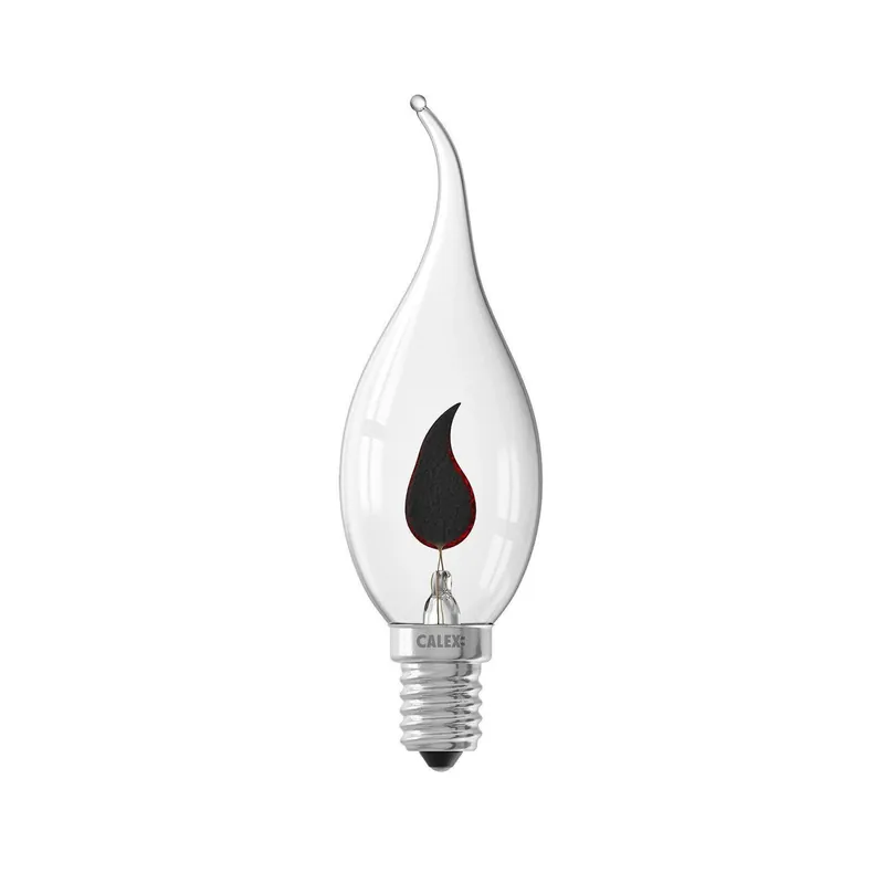 CALEX tip kaarslamp 220-240V 3W E14 flicker flame 35x126