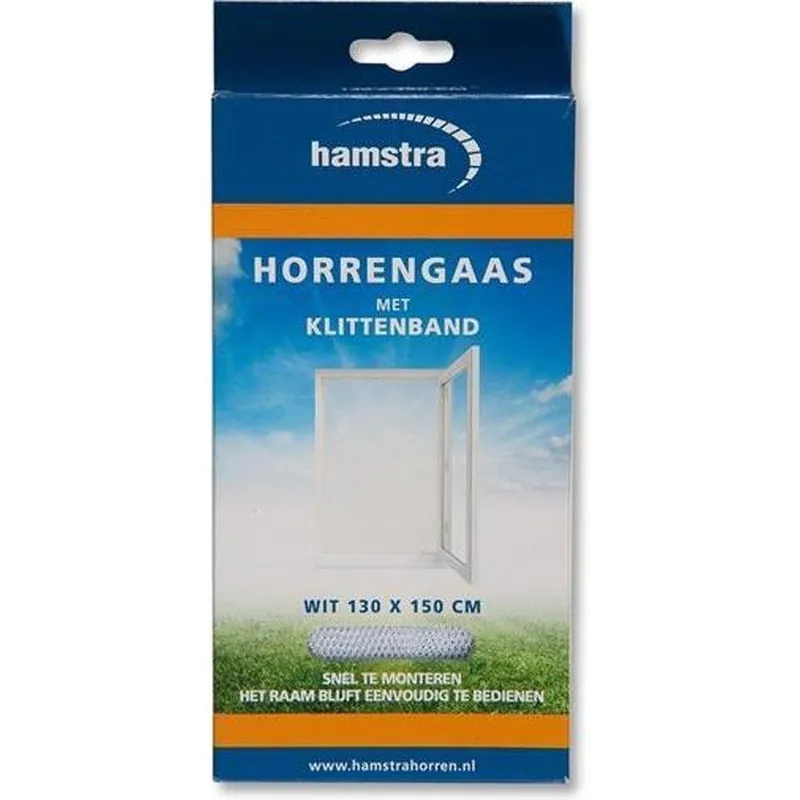 Hamstra gaas + klittenband 130x150 zwart
