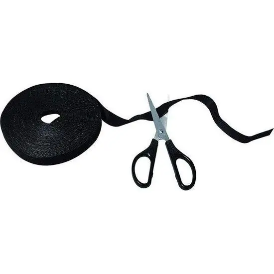 Hamstra klittenband 15mmx400cm zwart