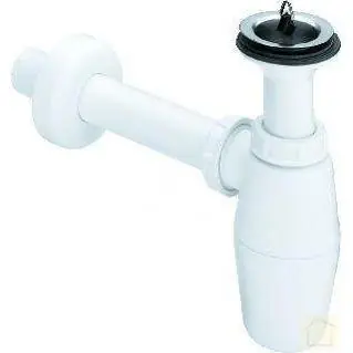 Viega plugbekersifon 5/4" met muurbuis en rozet wit