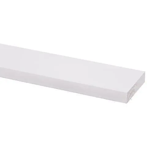 Schaaflat grenen gegrond 12x55mm wit 270cm