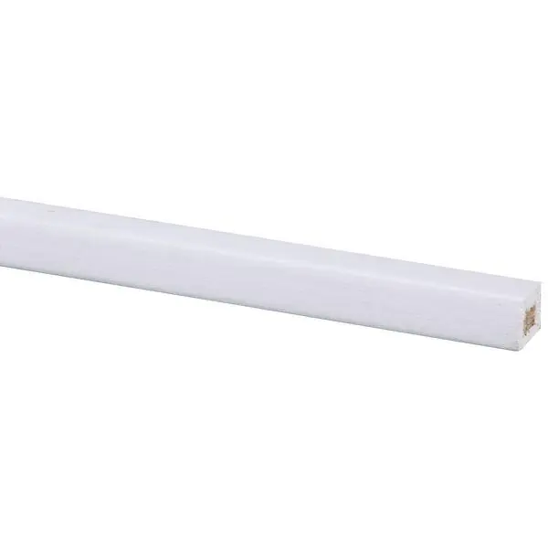 Glaslat hardhout wit gegrond 2700x17x15mm
