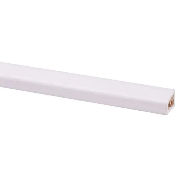 Glaslat hardhout wit gegrond 2700x19x16mm