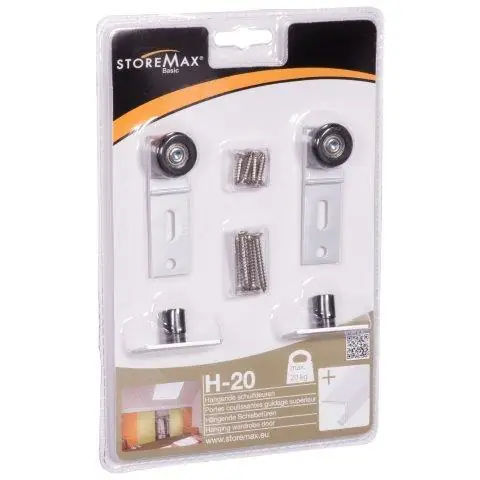 StoreMax Basic schuifdeur wielset t.b.v. 1 deur type hangend H-20