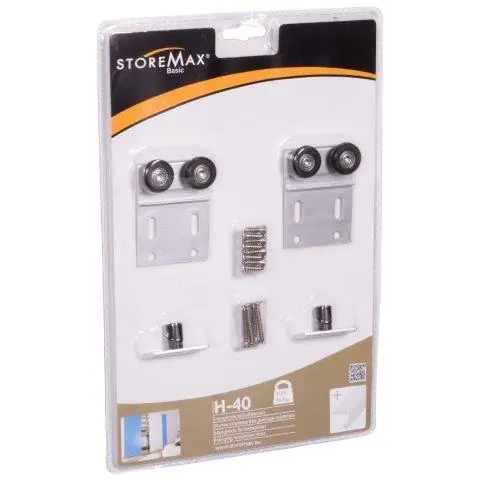 StoreMax Basic schuifdeur wielset t.b.v. 1 deur type hangend H-40