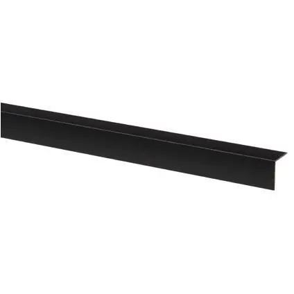 Hoekprofiel kunststof 15x15mm zwart 260 cm.