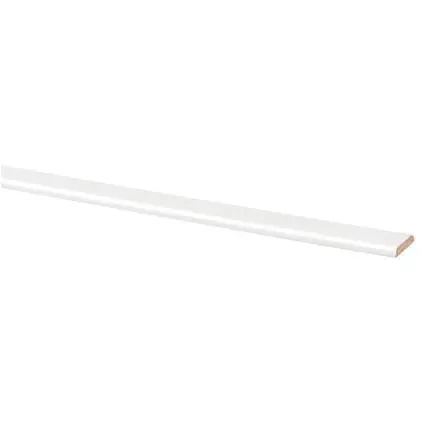 Afdeklijst MDF folie (530) 4x30mm wit 260 cm.