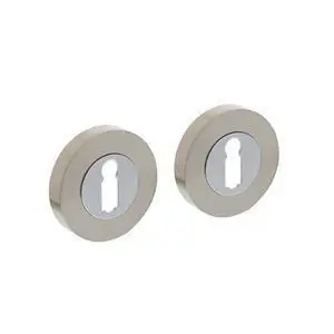Intersteel rozet met sleutelgat rond chroom