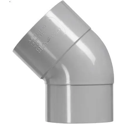 Martens bocht 45gr 1xlijm Ø40mm dikwandig PVC