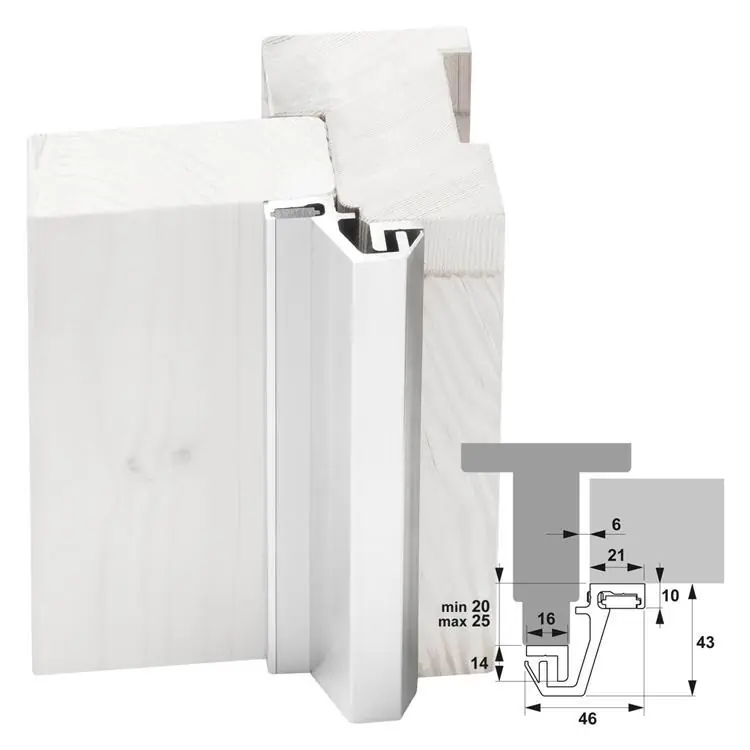 Axa beveiligingsstrip achterdeur, buitendraaiend, type m3-ex 20-25, aluminium F1 215 cm
