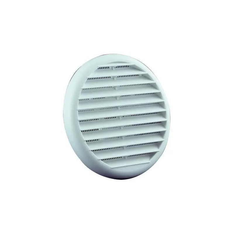 Schoepenrooster 125 mm. met gaas wit