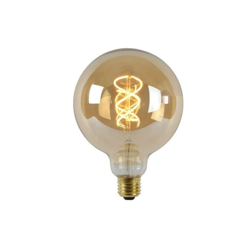 Lucide LED filament lamp Ø12,5cm E27 5W amber dimbaar