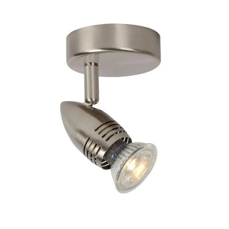 Lucide Caro-LED wandspot 9 cm LED GU10 1x5W 2700K mat chroom