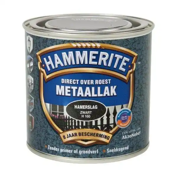 Hammerite metaallak hamerslag zwart H160 250ml