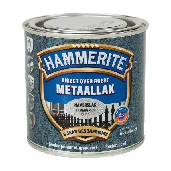 Hammerite metaallak hamerslag zilvergrijs H115 250ml