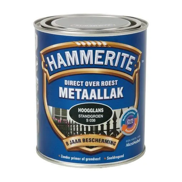 Hammerite metaallak hoogglans standgroen S038 750ml
