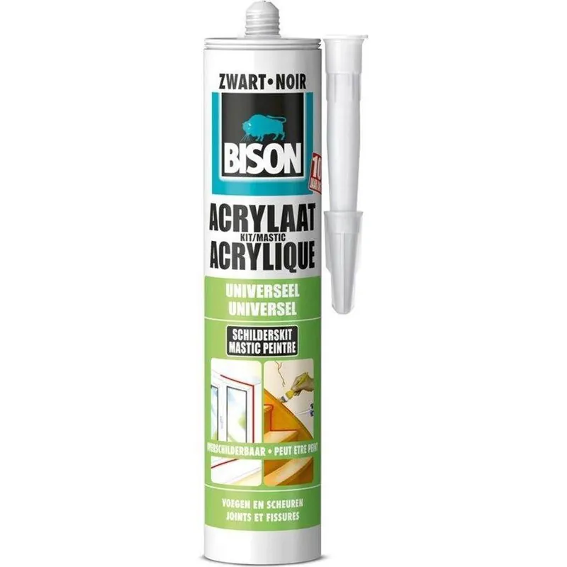Bison acrylaatkit zwart 310ml