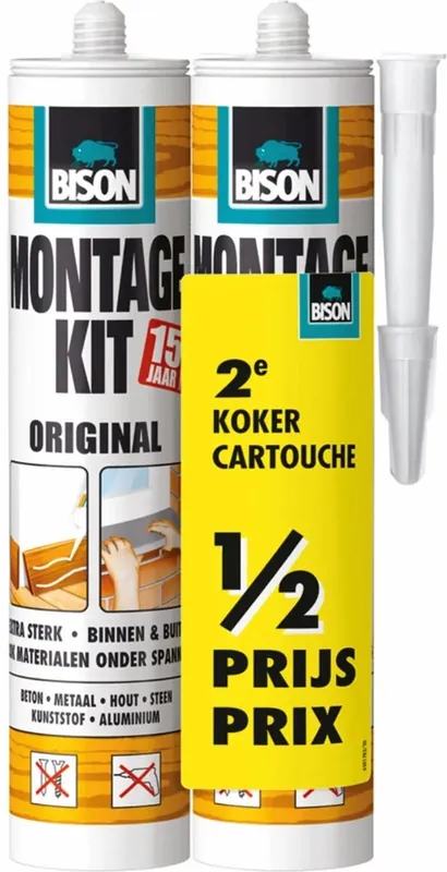 Bison montagekit original 310ml - duopack