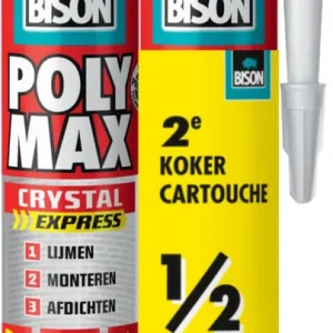 Bison Poly Max Crystal Express montagelijm 300g - duopack