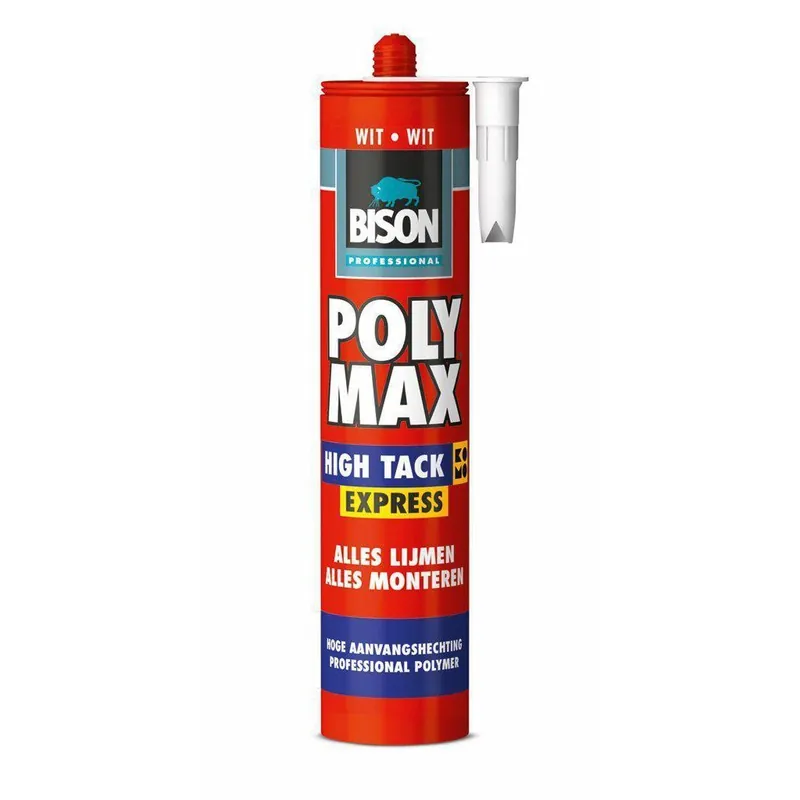Bison Poly Max High Tack Express wit 425g - duopack