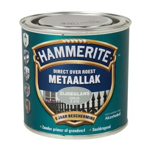 Hammerite metaallak zijdeglans grijs S018 250ml