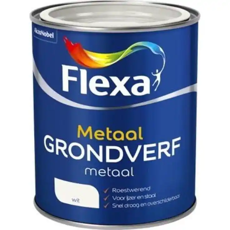 Flexa grondverf metaal wit 750ml