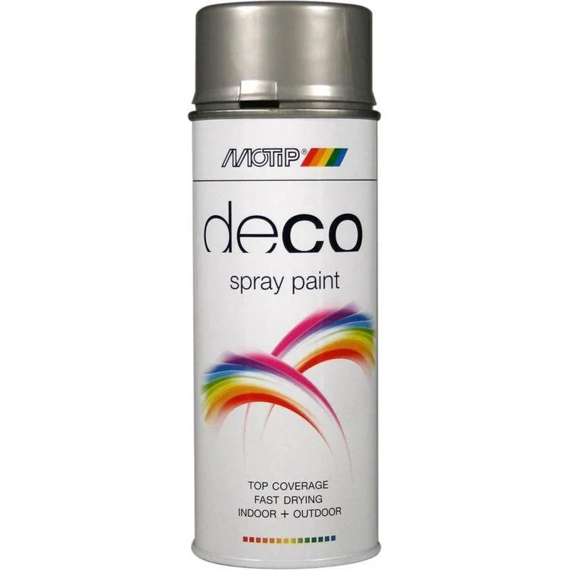MoTip Deco hoogglans RAL9006 wit aluminium metallic 400ml