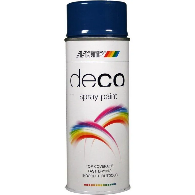 MoTip Deco spuitbus hoogglans RAL5010 enzian blauw 400ml