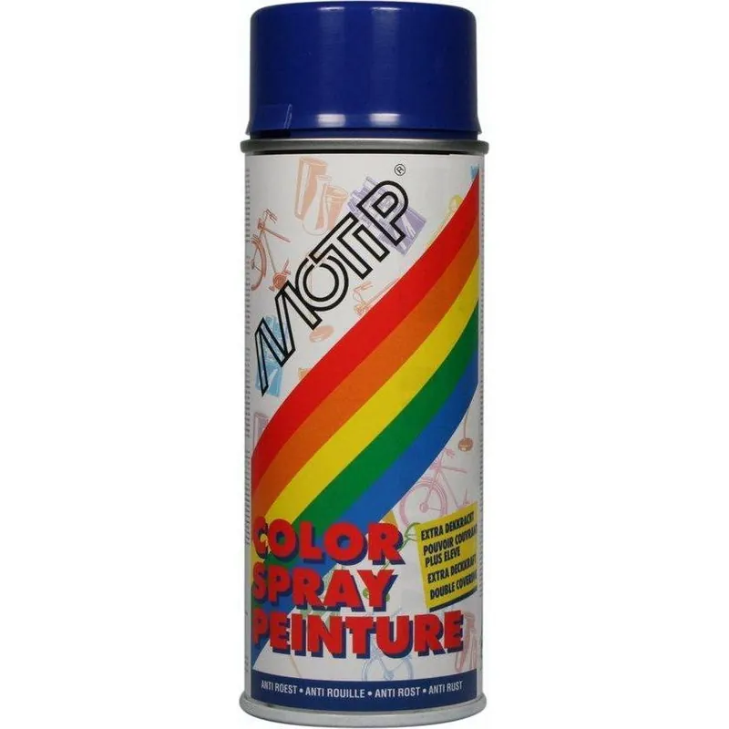 MoTip Deco spuitbus hoogglans RAL5002 ultramarijn blauw 400ml