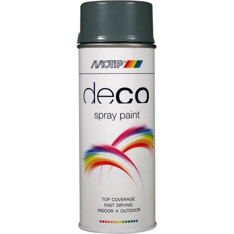 MoTip Deco spuitbus hoogglans RAL7031 blauwgrijs 400ml