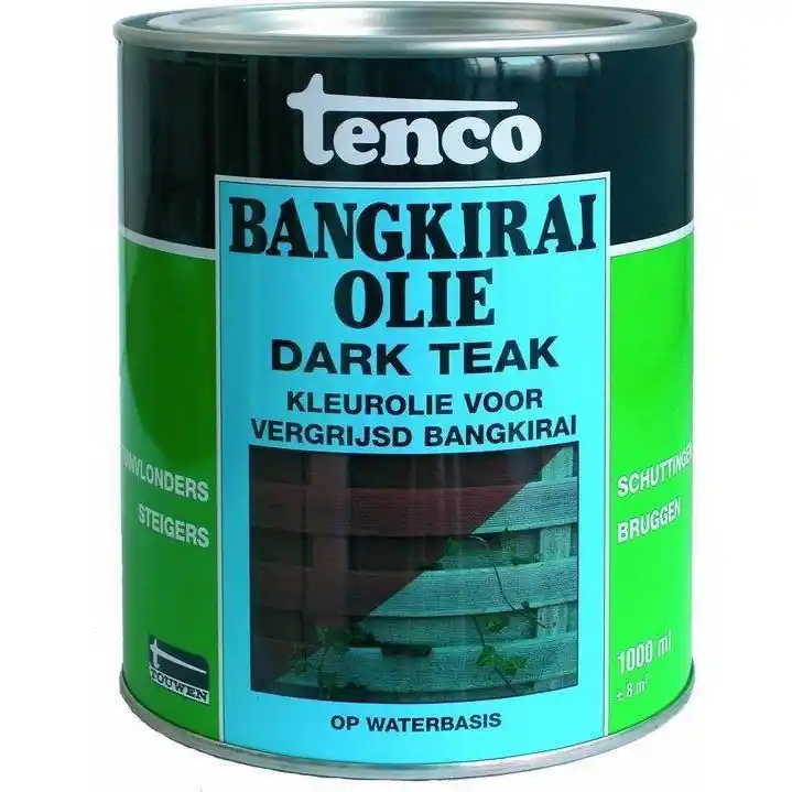 Tenco bangkirai olie 1 liter dark teak