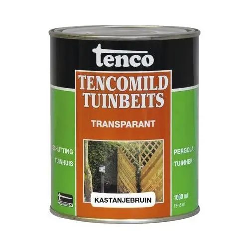 Tenco Mild tuinbeits transparant 1 liter kastanje bruin