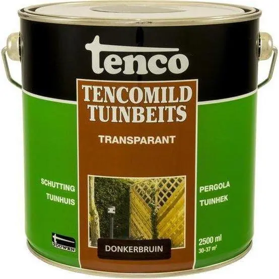 Tenco Mild tuinbeits transparant 2,5 liter donker bruin