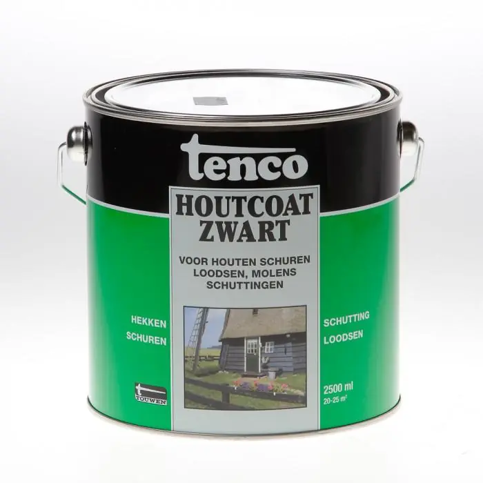 Tenco houtcoat teervrij 2,5 liter zwart