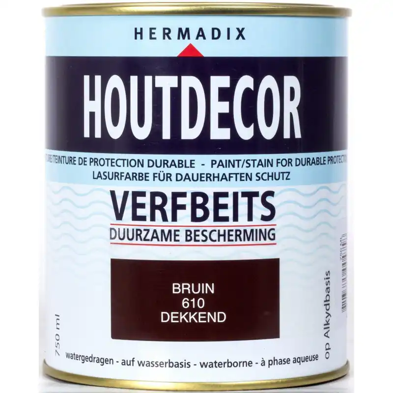 Hermadix houtdecor 610 bruin 750 ml