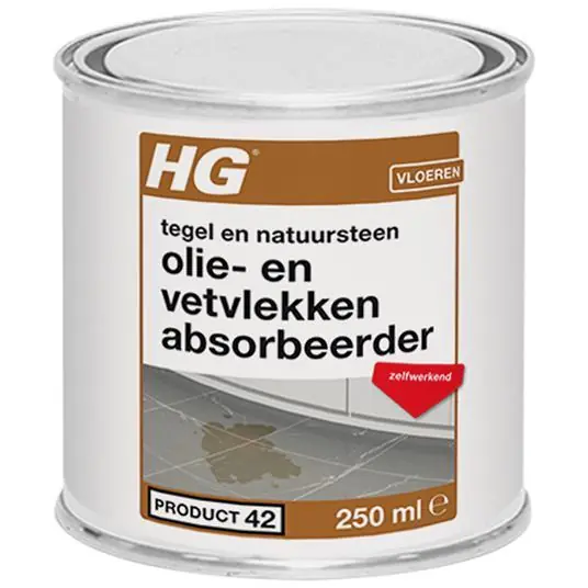 HG olie- & vetvlekken absorbeerder 250 ml.