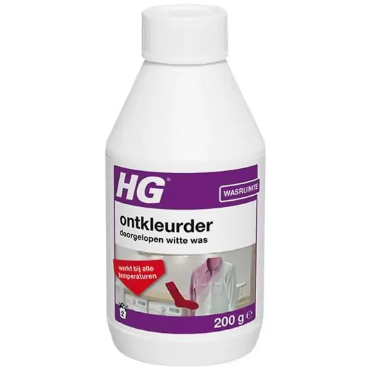 HG ontkleurder voor doorgelopen witte was 200 gr.