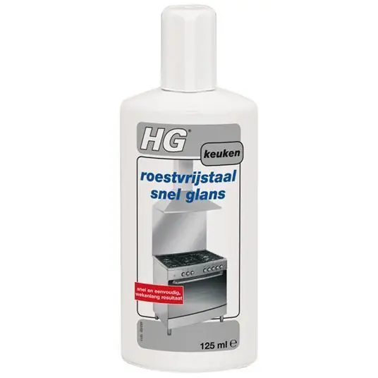 HG roestvrijstaal snel glans 125 ml.
