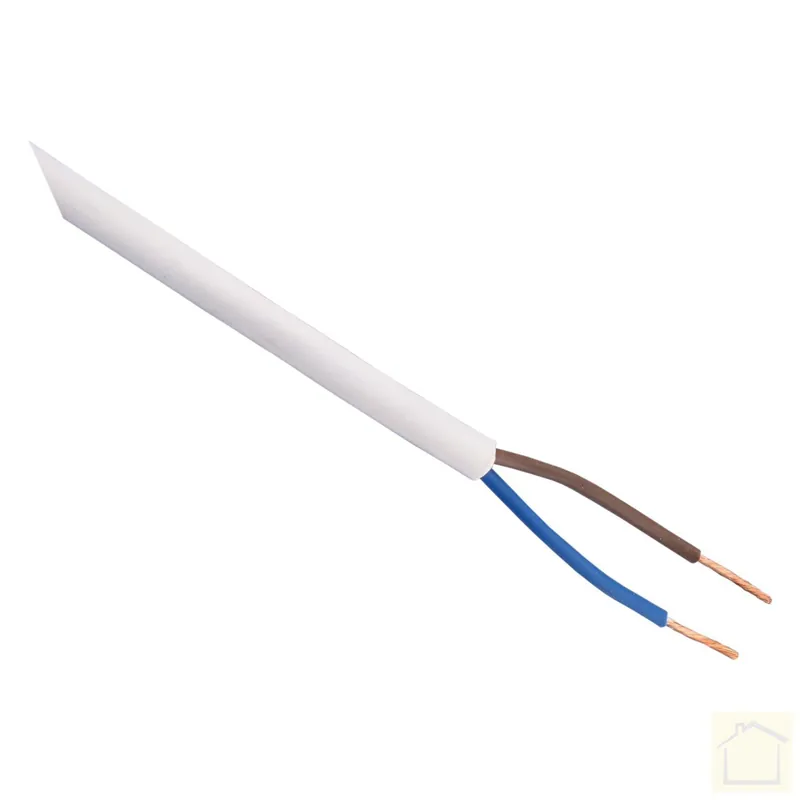Huishoudsnoer VMVS, belastbaar tot 1200W 2 x 0.75 mm² 10 m wit