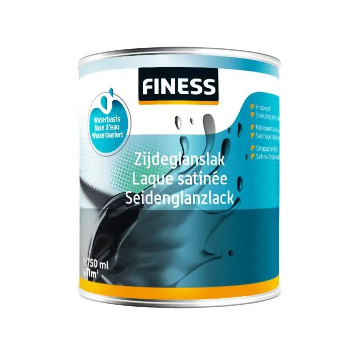 Finess Zijdeglanslak waterbasis acryl binnen 1 ltr.