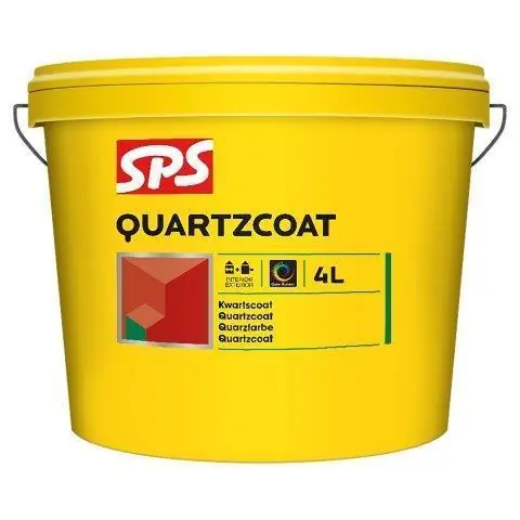 SPS structuurverf quartzcoat wit binnen-buiten 4 liter