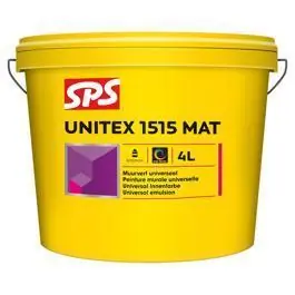 SPS Unitex muurverf 1515 mat wit P binnen 4l
